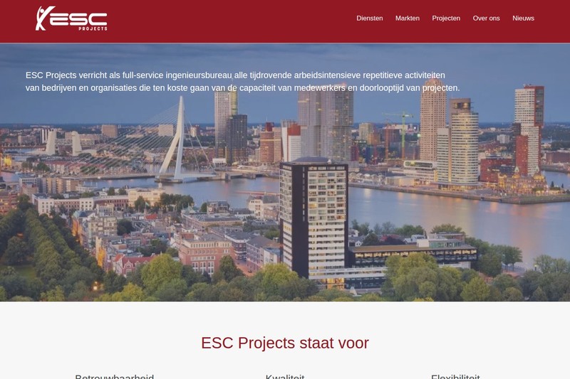ESC Projects website