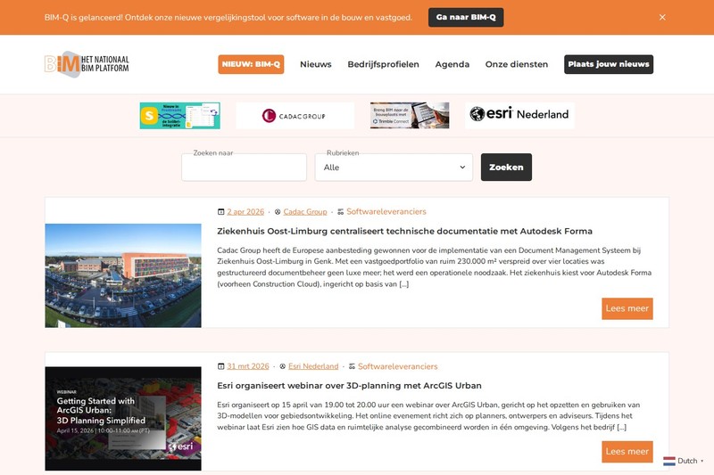 Het Nationaal BIM Platform nieuws