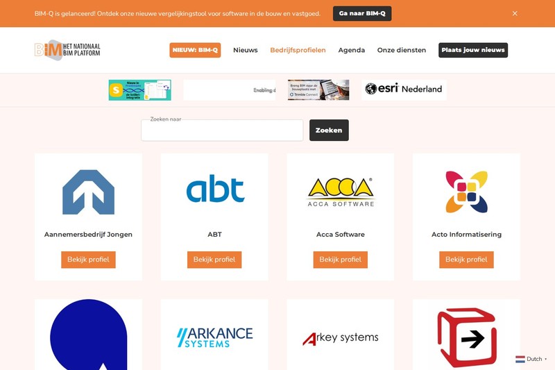 Het Nationaal BIM Platform bedrijfsprofielen