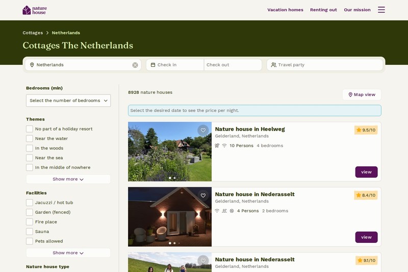 Nature.House cottages in the Netherlands