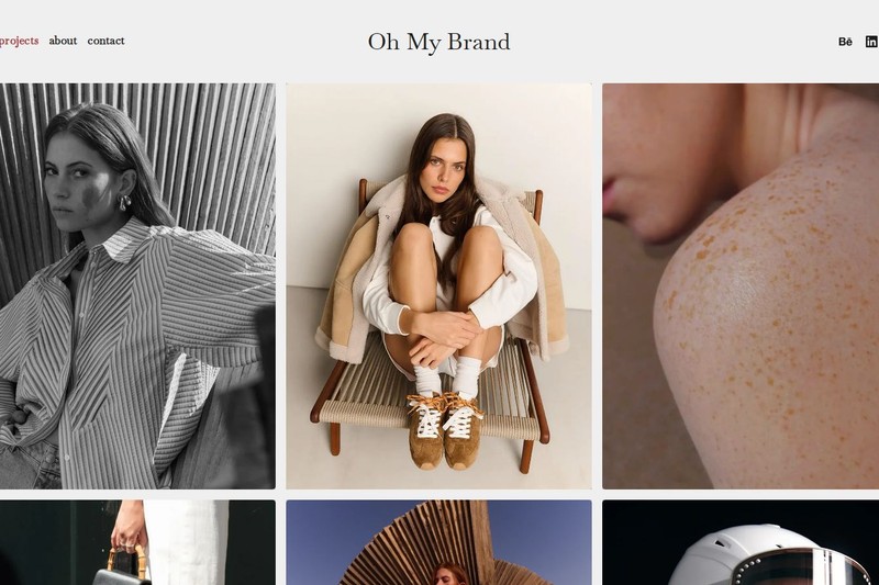 Oh My Brand agency website homepage