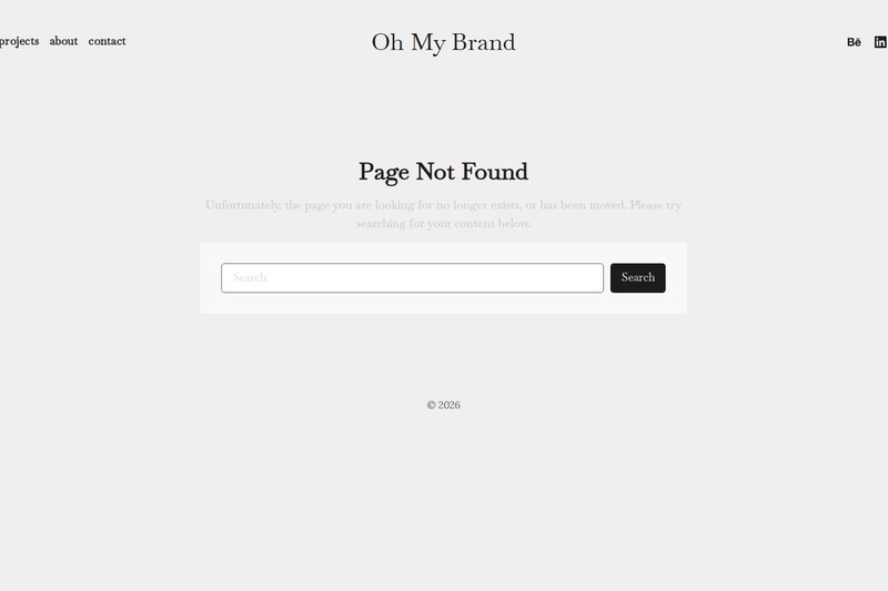 Oh My Brand portfolio page