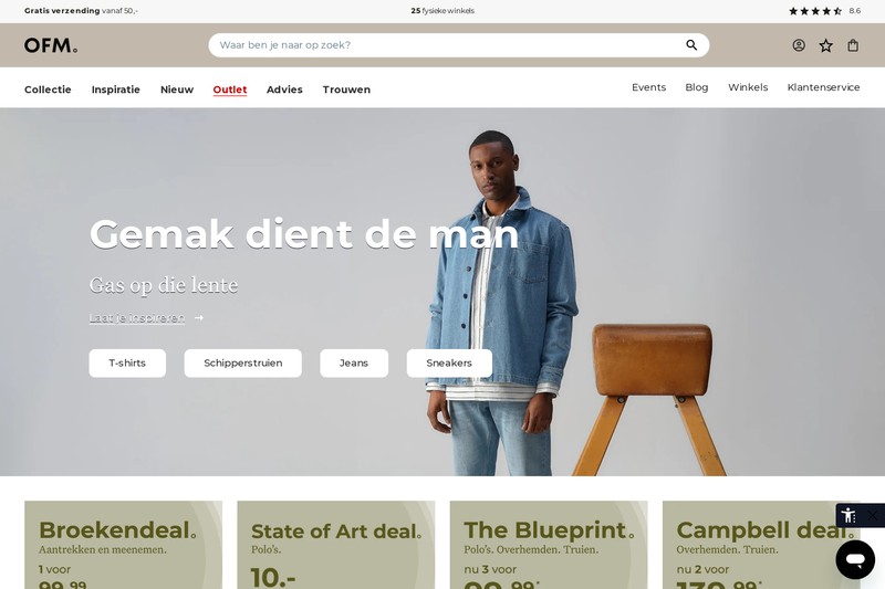 Only for Men homepage